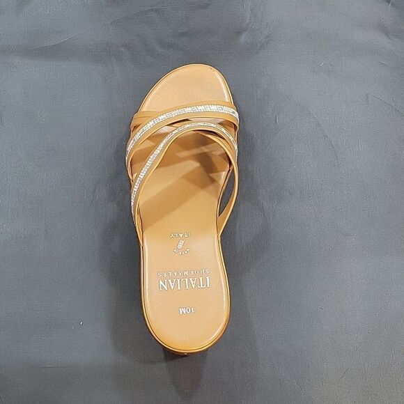 BRAND NEW ITALIAN SHOESMAKERS LOW WEDGE STYLE SLIP-ON SANDAL - Picture 10 of 14